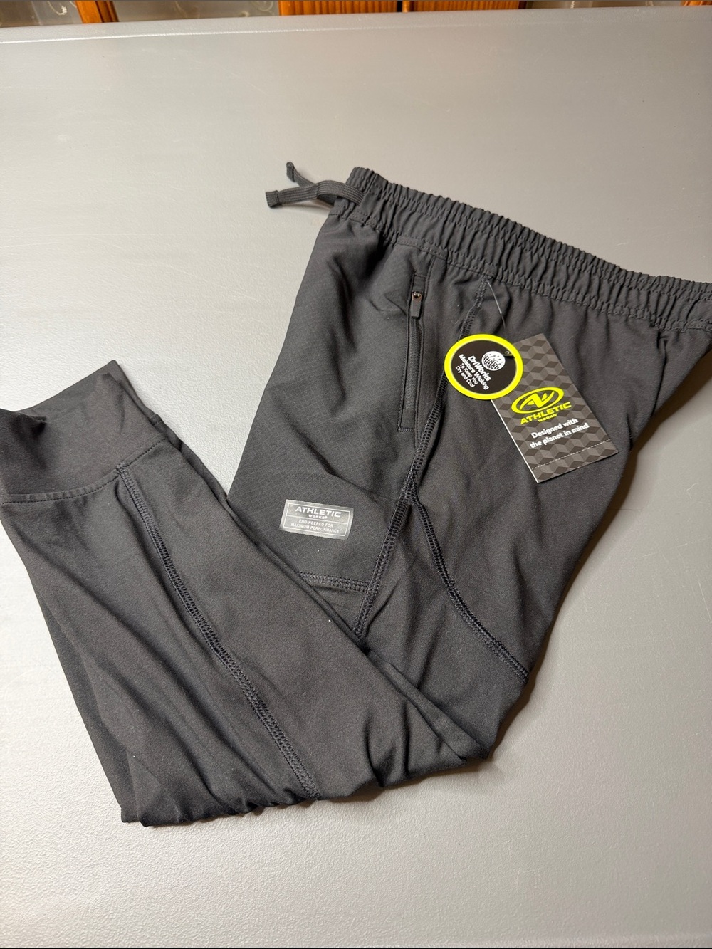 Athletic Works Black Boys' Jogger Pants. Size: small/6-7. NWT